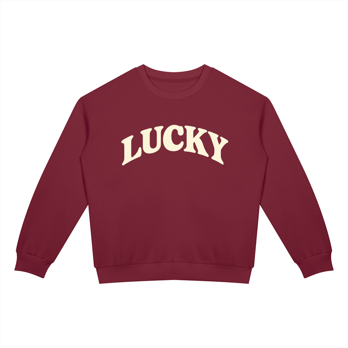 Lucky Unisex Drop Shoulder Crewneck Sweatshirt