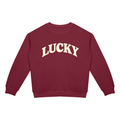 Wine Lucky Unisex Drop Shoulder Crewneck Sweatshirt