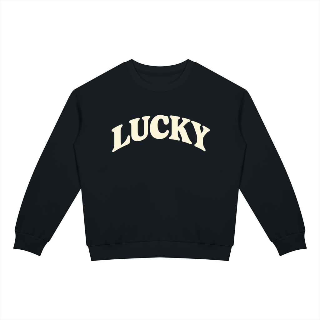 Lucky Unisex Drop Shoulder Crewneck Sweatshirt