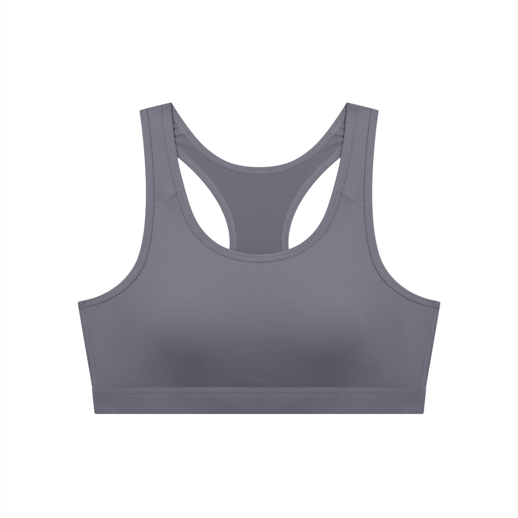 Black Women's Cropped Sports Bra
