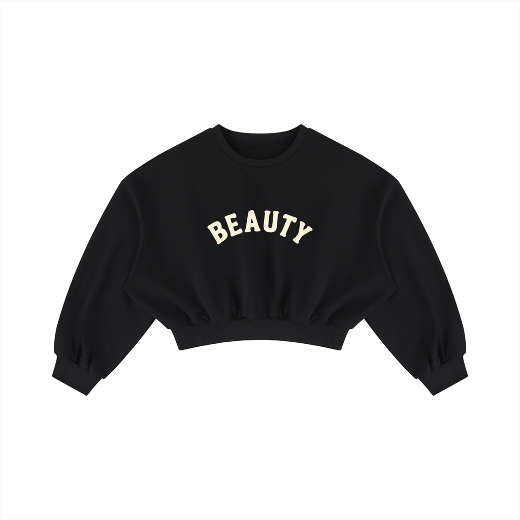 Beauty Women's Boxy Cropped Crewneck Sweatshirt