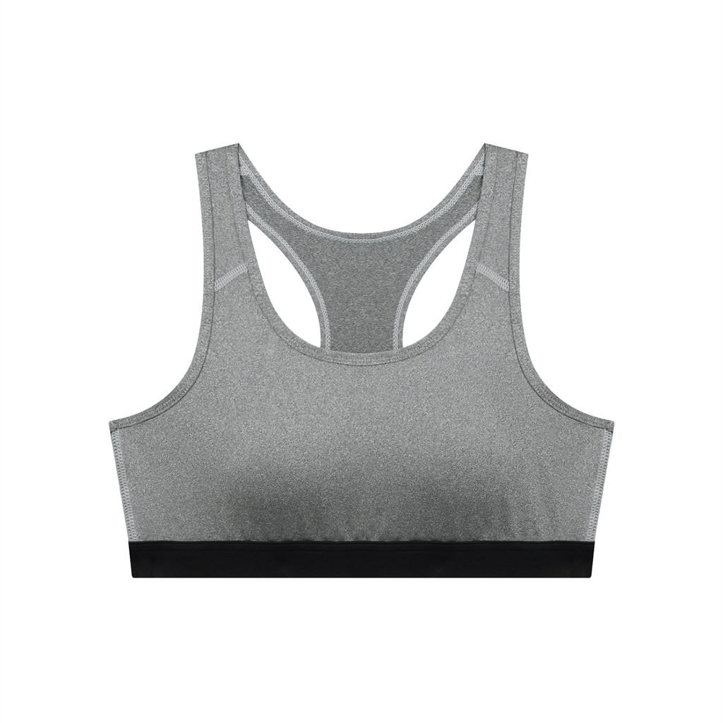 Black Women's Cropped Sports Bra