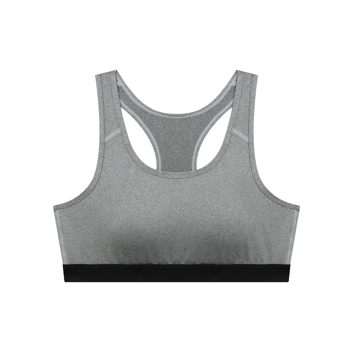Black Women's Cropped Sports Bra