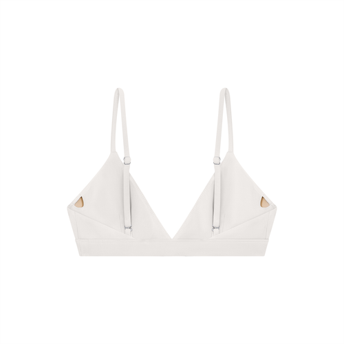 Beige Women’s Cropped V-Neck Sports Bra