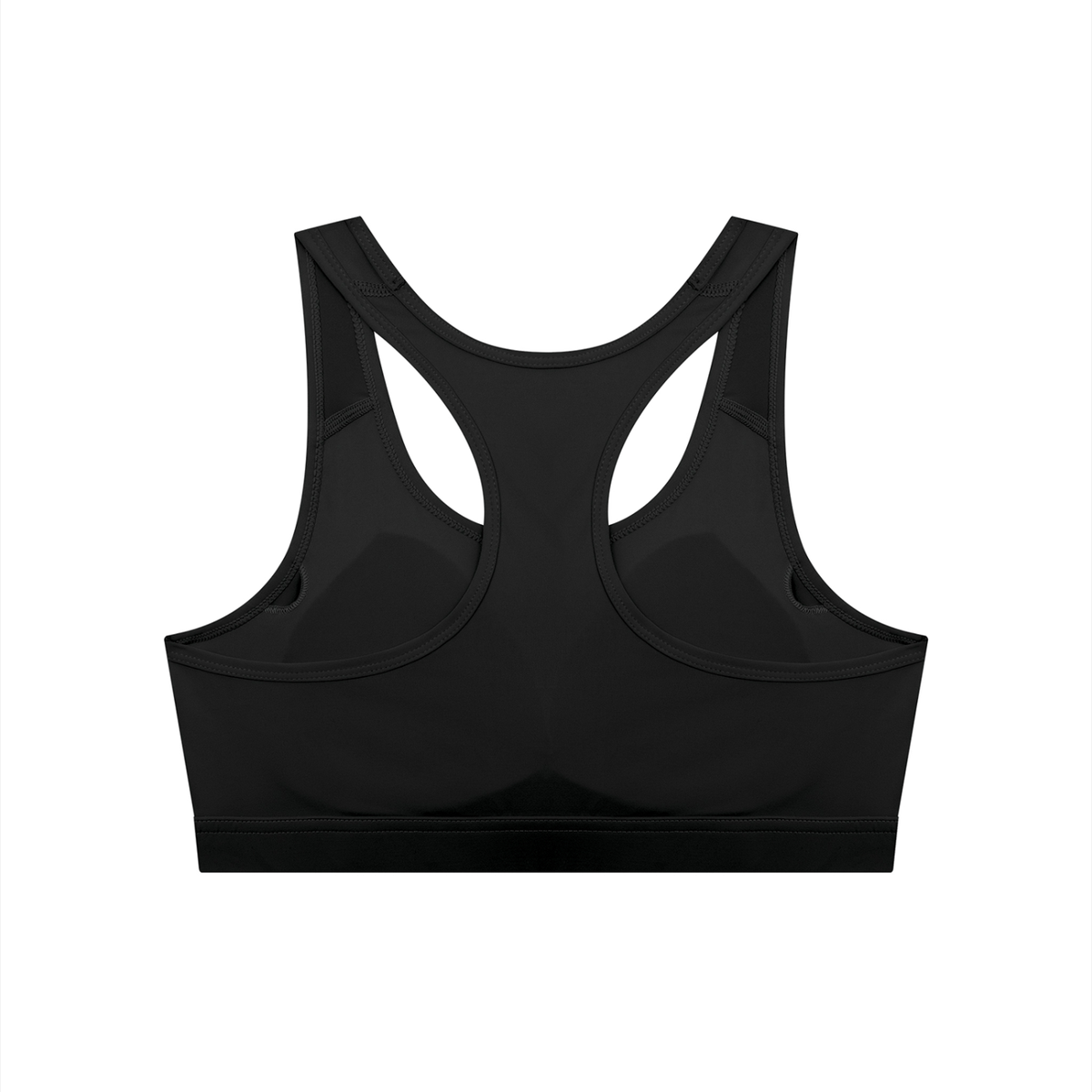 Black Women's Cropped Sports Bra
