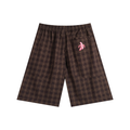 Unisex Plaid Wide Leg Shorts