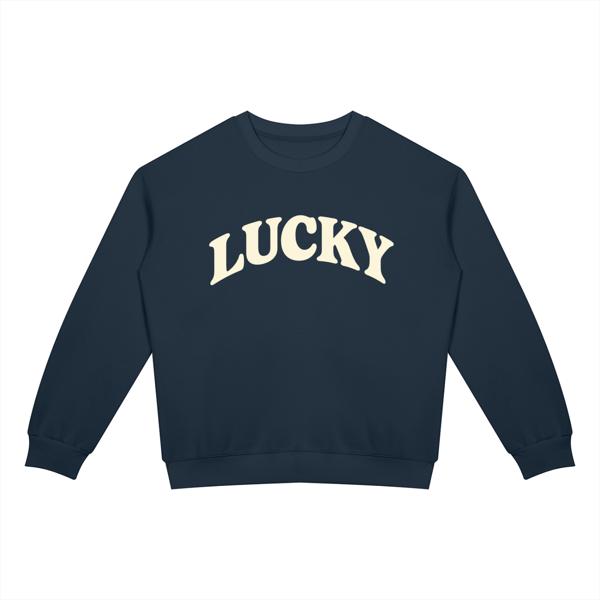 Lucky Unisex Drop Shoulder Crewneck Sweatshirt