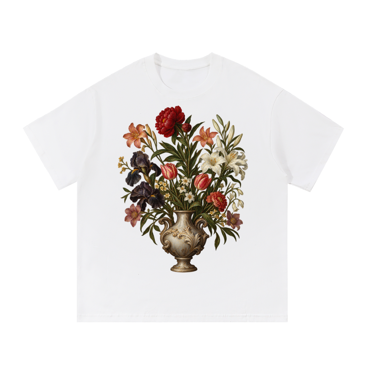 Apricot Baroque Floral Essential Cotton T-Shirt