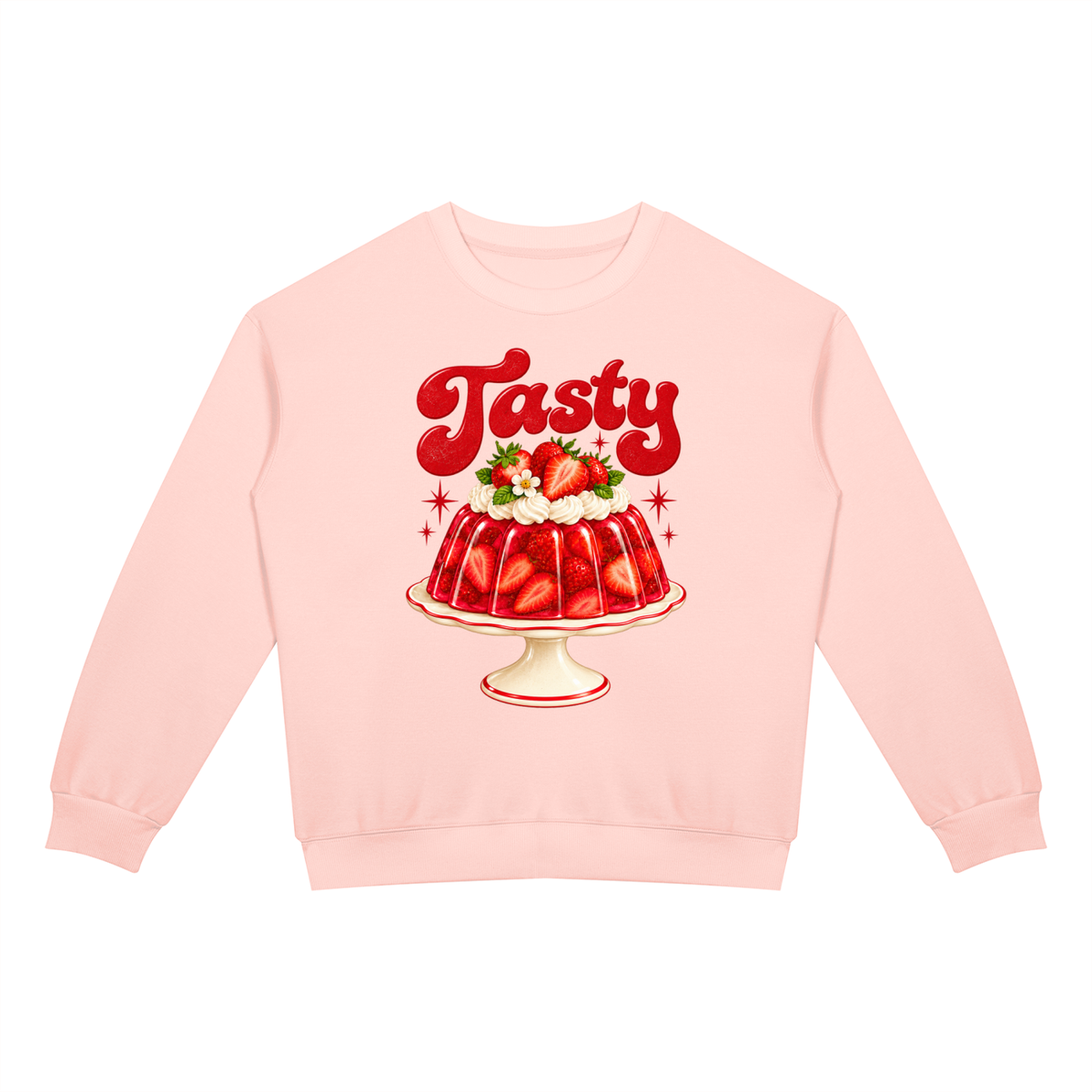 Sky Blue Tasty Unisex Drop Shoulder Crewneck Sweatshirt