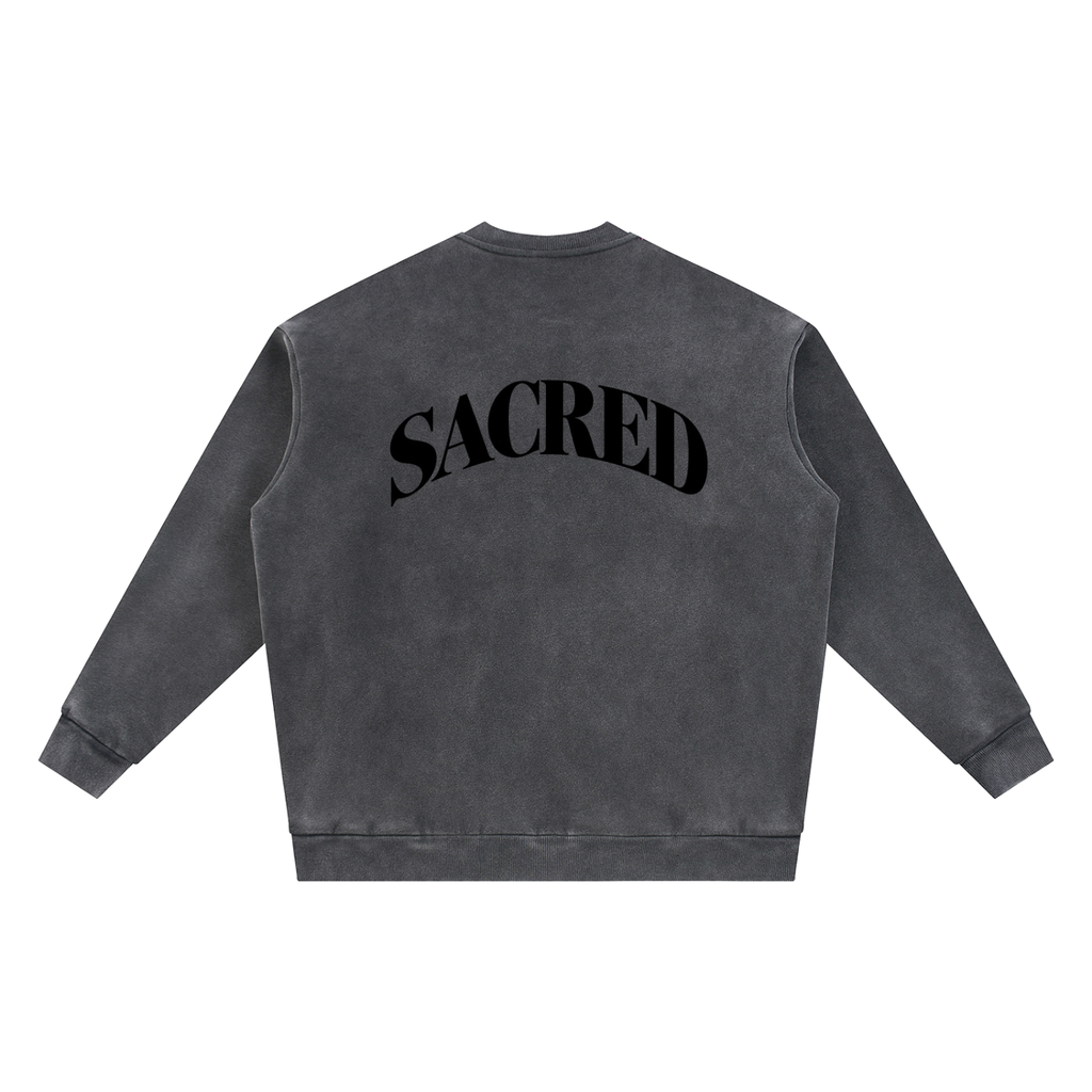 Sacred Vintage Washed Fleece Baseball Jacket