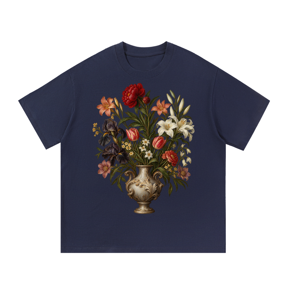 Apricot Baroque Floral Essential Cotton T-Shirt