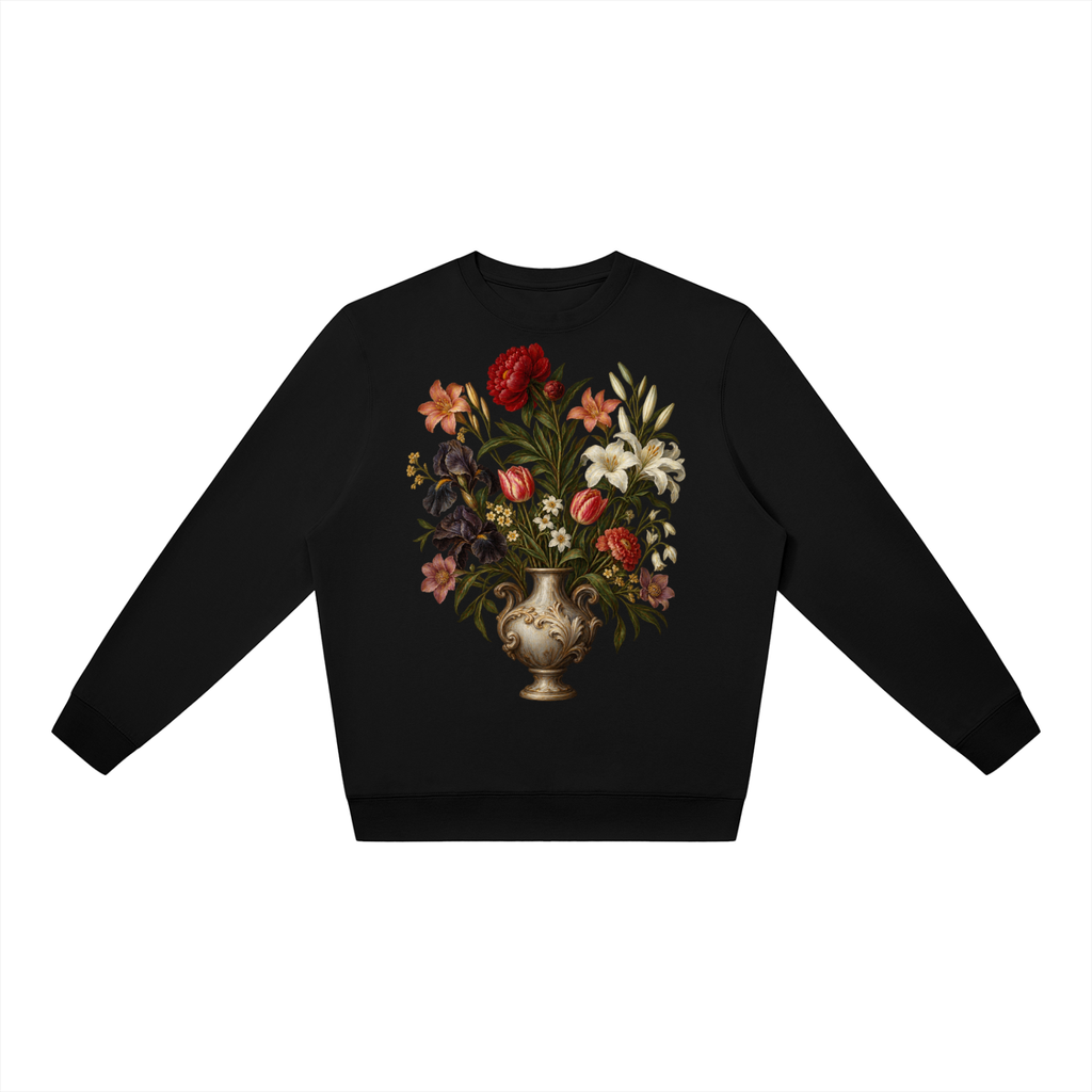 Black Unisex Oversized Crewneck Sweatshirt