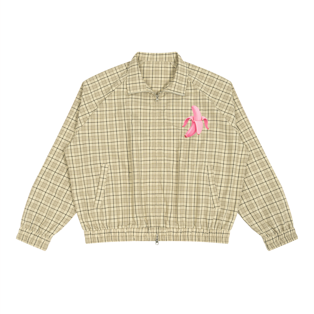 Unisex Plaid Full-Zip Track Jacket