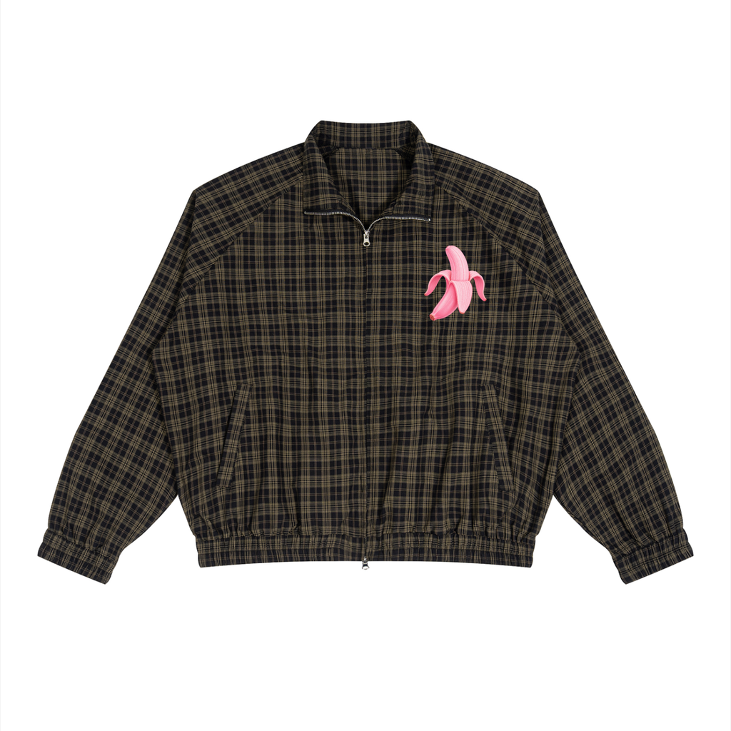 Unisex Plaid Full-Zip Track Jacket