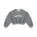 Black Beauty Women's Boxy Cropped Crewneck Sweatshirt