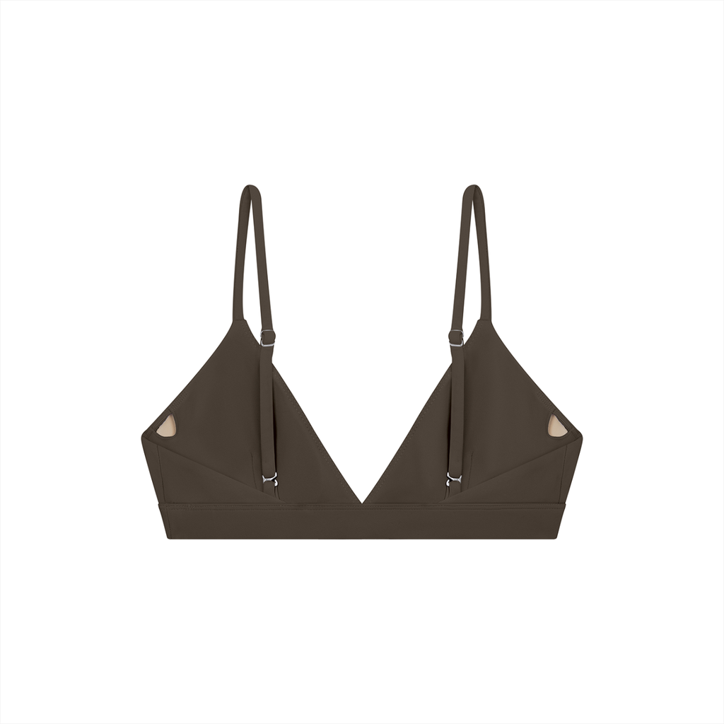Beige Women’s Cropped V-Neck Sports Bra
