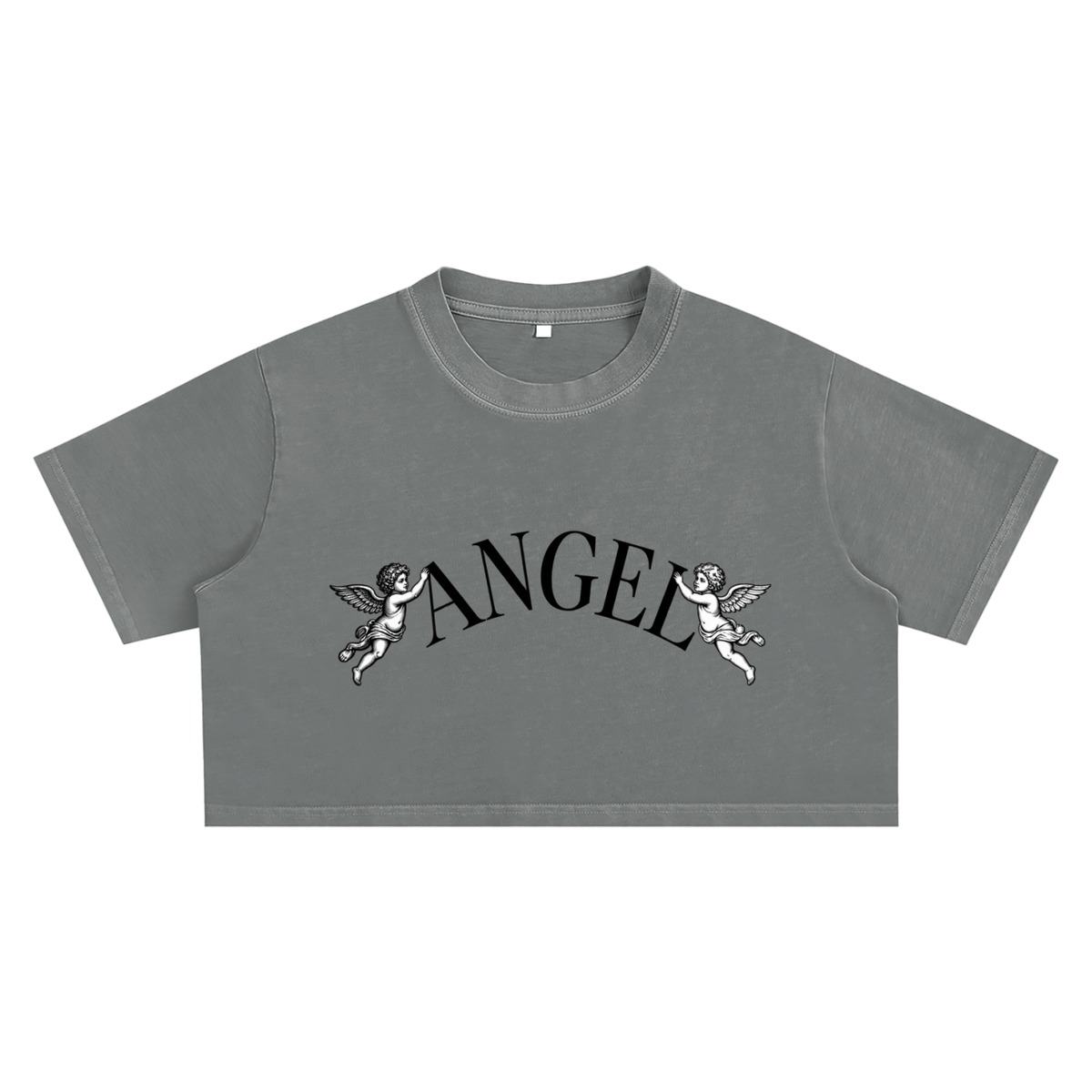 Khaki Angel Baby Snow Washed Crop Top