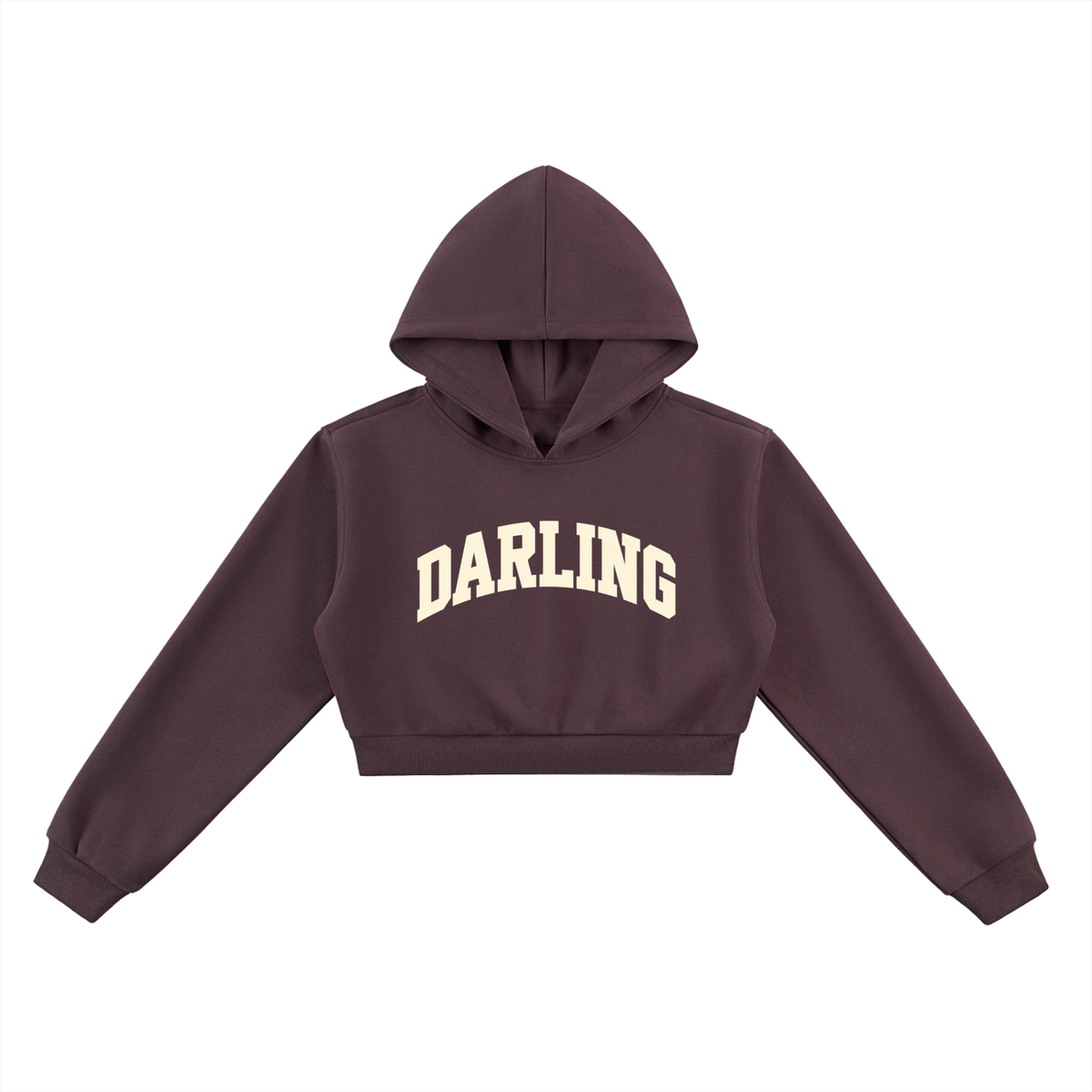 Purple Darling Essential Cropped Hoodie