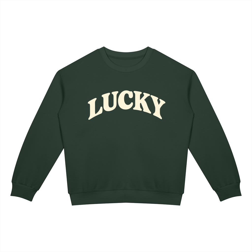 Lucky Unisex Drop Shoulder Crewneck Sweatshirt