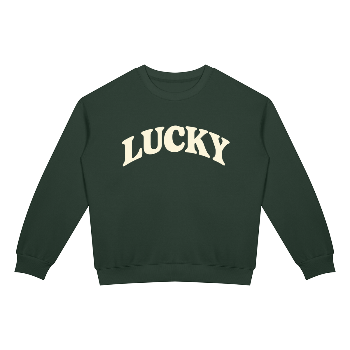 Lucky Unisex Drop Shoulder Crewneck Sweatshirt