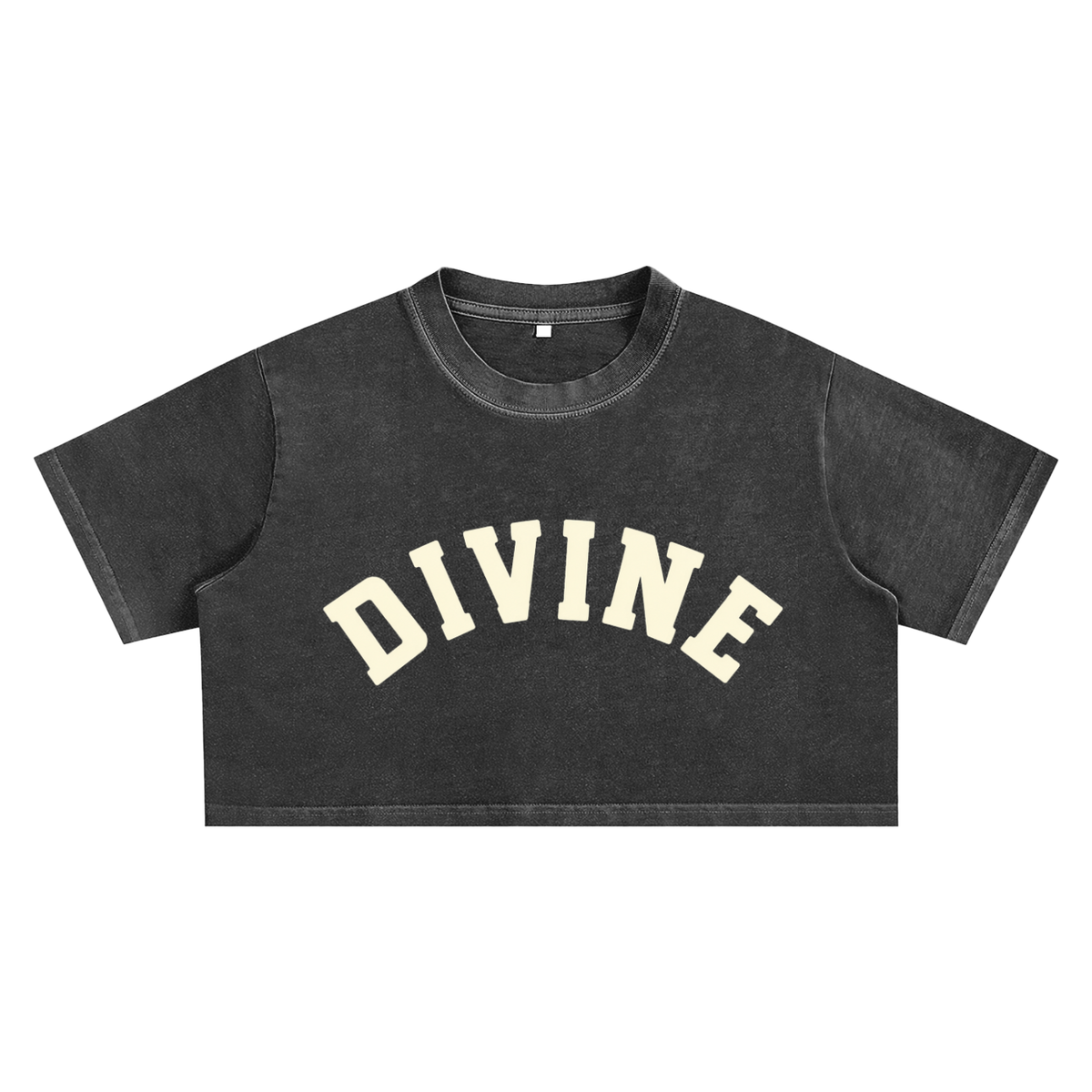 Khaki Divine Snow Washed Crop Top