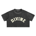 Medium Gray Divine Snow Washed Crop Top