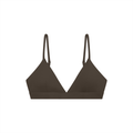 Brown Women’s Cropped V-Neck Sports Bra