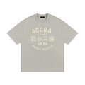 Akan Script Heavyweight Tee in Smoke Clay with Stone print, oversized unisex fit