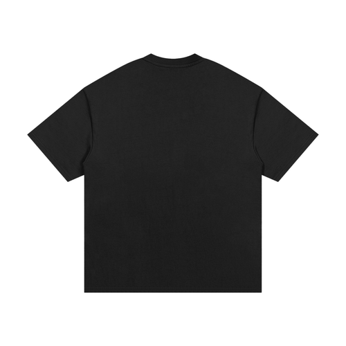 Akan Script Heavyweight Tee in Onyx back view