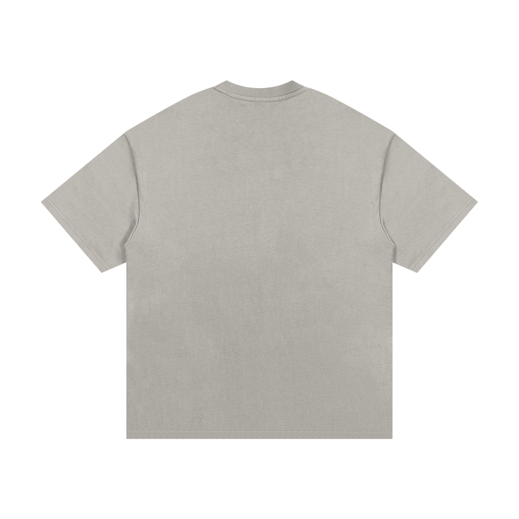 nomad_07 Masquerade_07 heavyweight tee in Smoke Grey back view