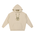 Sand Phantom_07 heavyweight hoodie with minimal hand-sketched Dogon-inspired graphic.