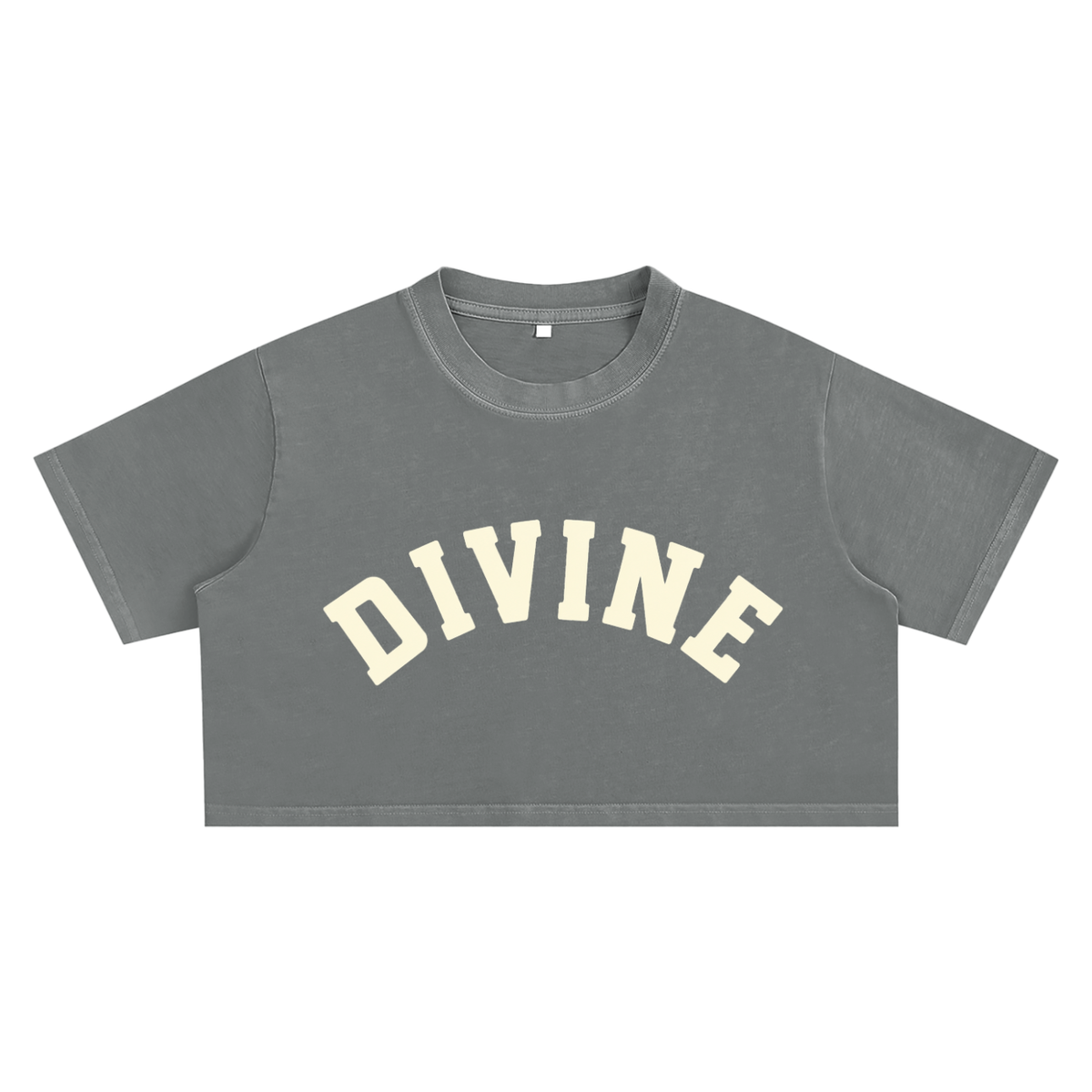 Classic Black Divine Snow Washed Crop Top