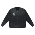 Dark Gray Fixie Sun Fade Heavyweight Baseball Jacket