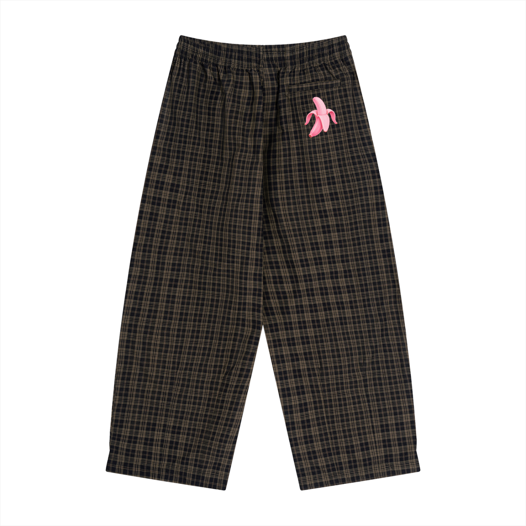 Unisex Plaid Wide Leg Pants
