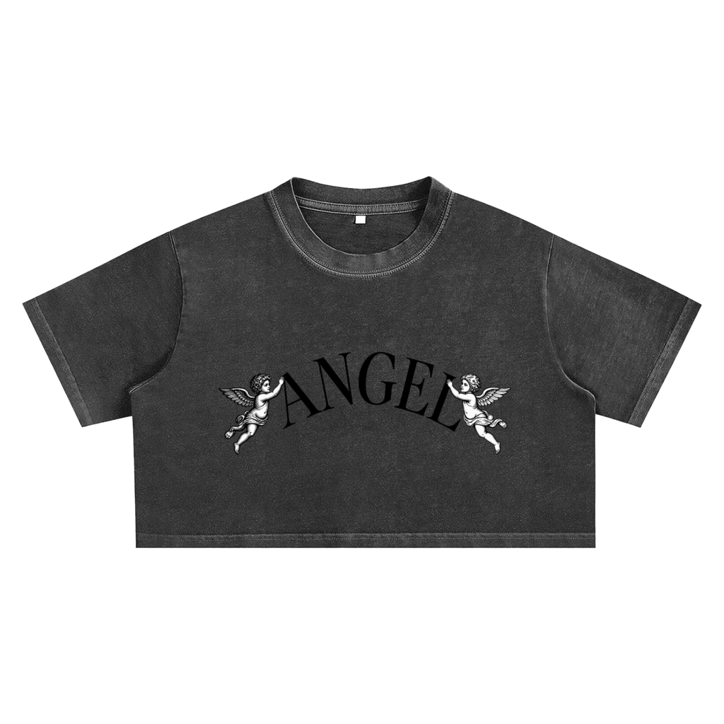 Angel Baby Snow Washed Crop Top