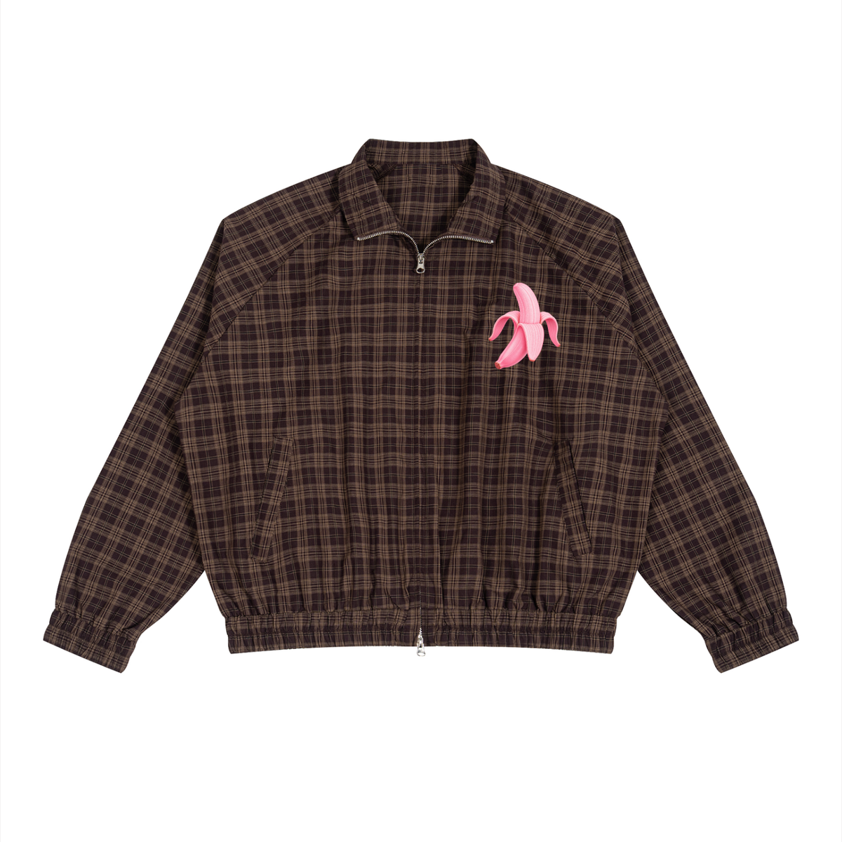 Unisex Plaid Full-Zip Track Jacket