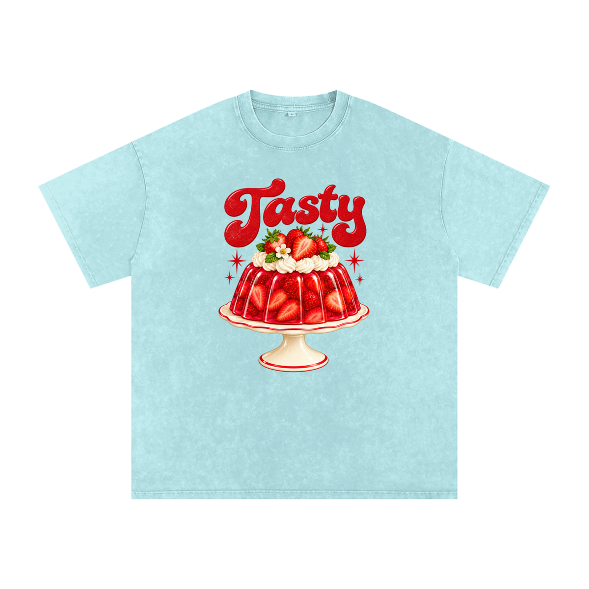 Tasty Snow Washed Oversized Cotton T-Shirt