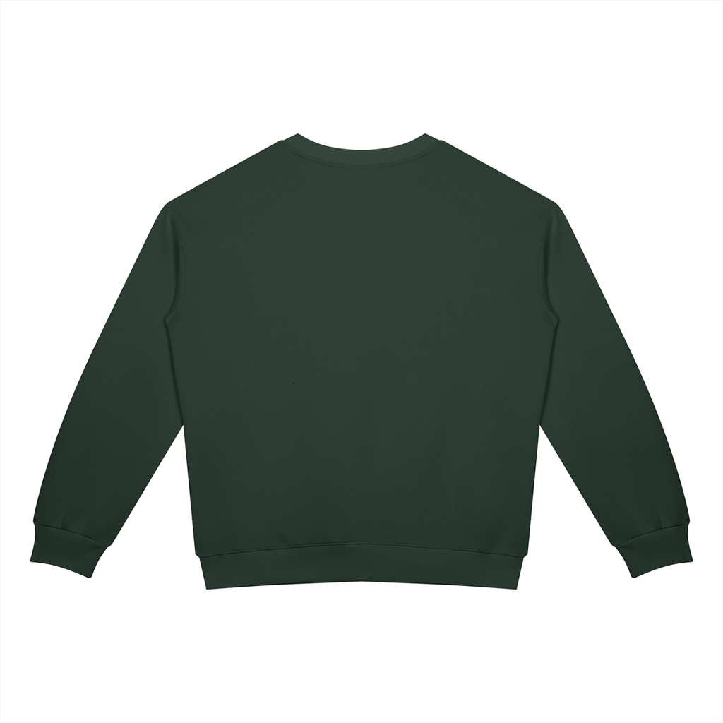 Black Unisex Drop Shoulder Crewneck Sweatshirt