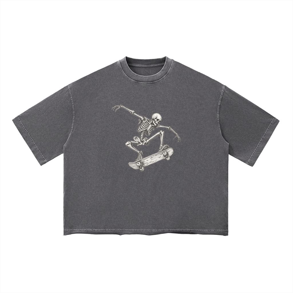 SK8 BLK Unisex Vintage Wash Boxy T-Shirt