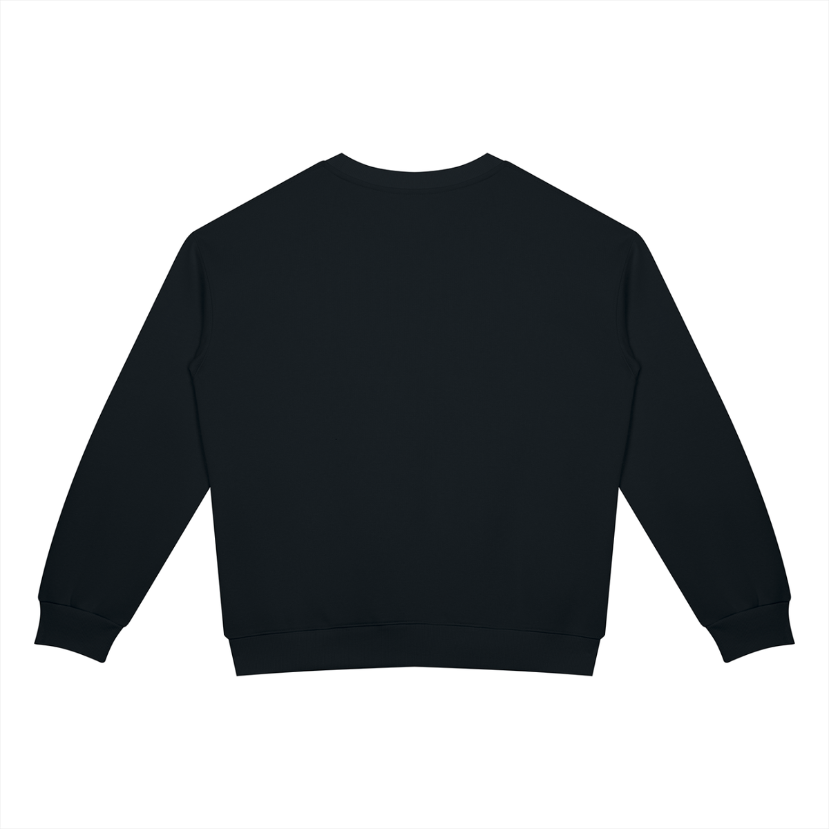 Black Unisex Drop Shoulder Crewneck Sweatshirt