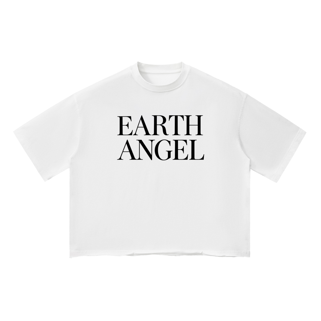 Black Earth Angel Unisex Vintage Wash Boxy T-Shirt