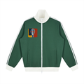 Red Contrast Side Stripe Fleece Track Jacket