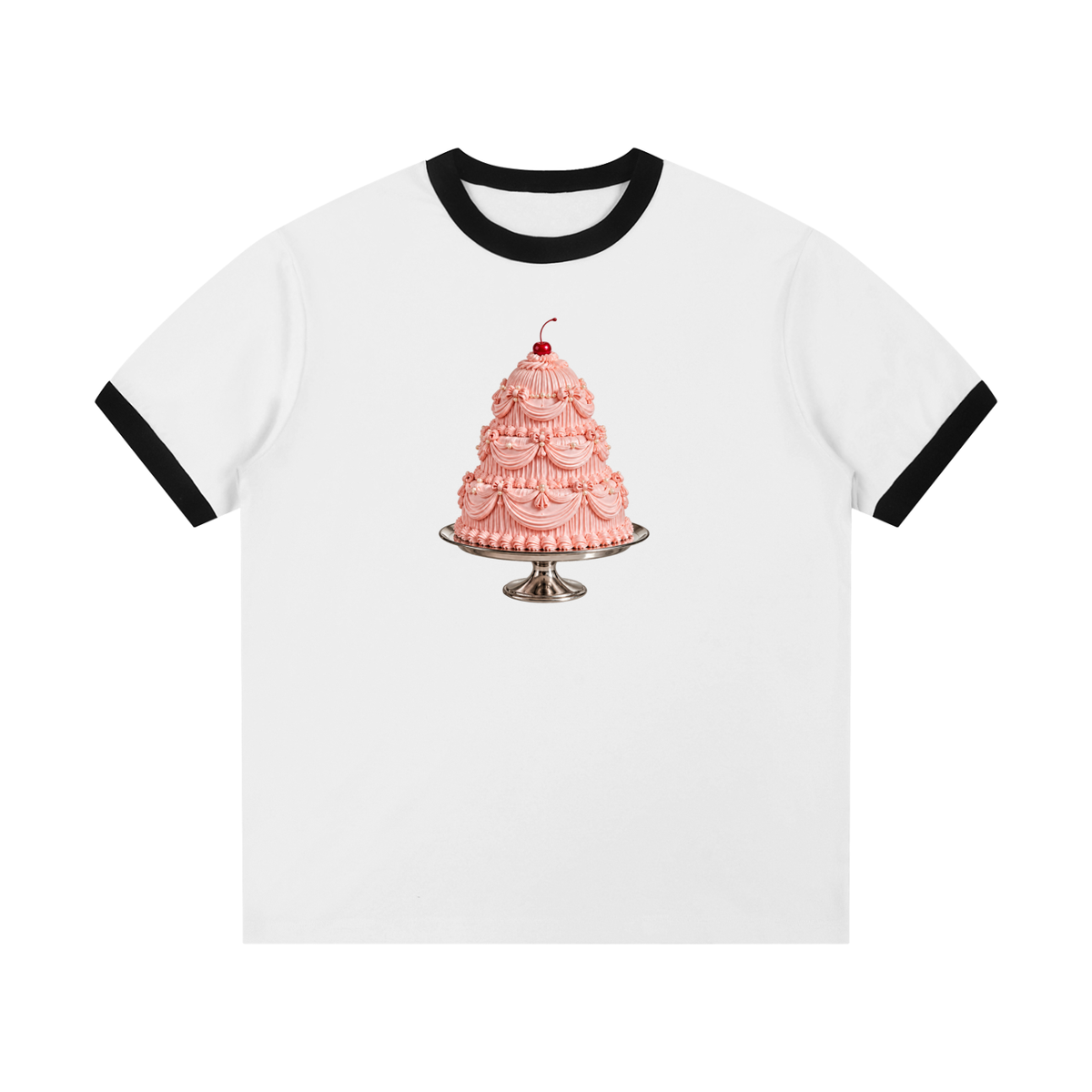 Eat Cake Unisex Ringer T-Shirt