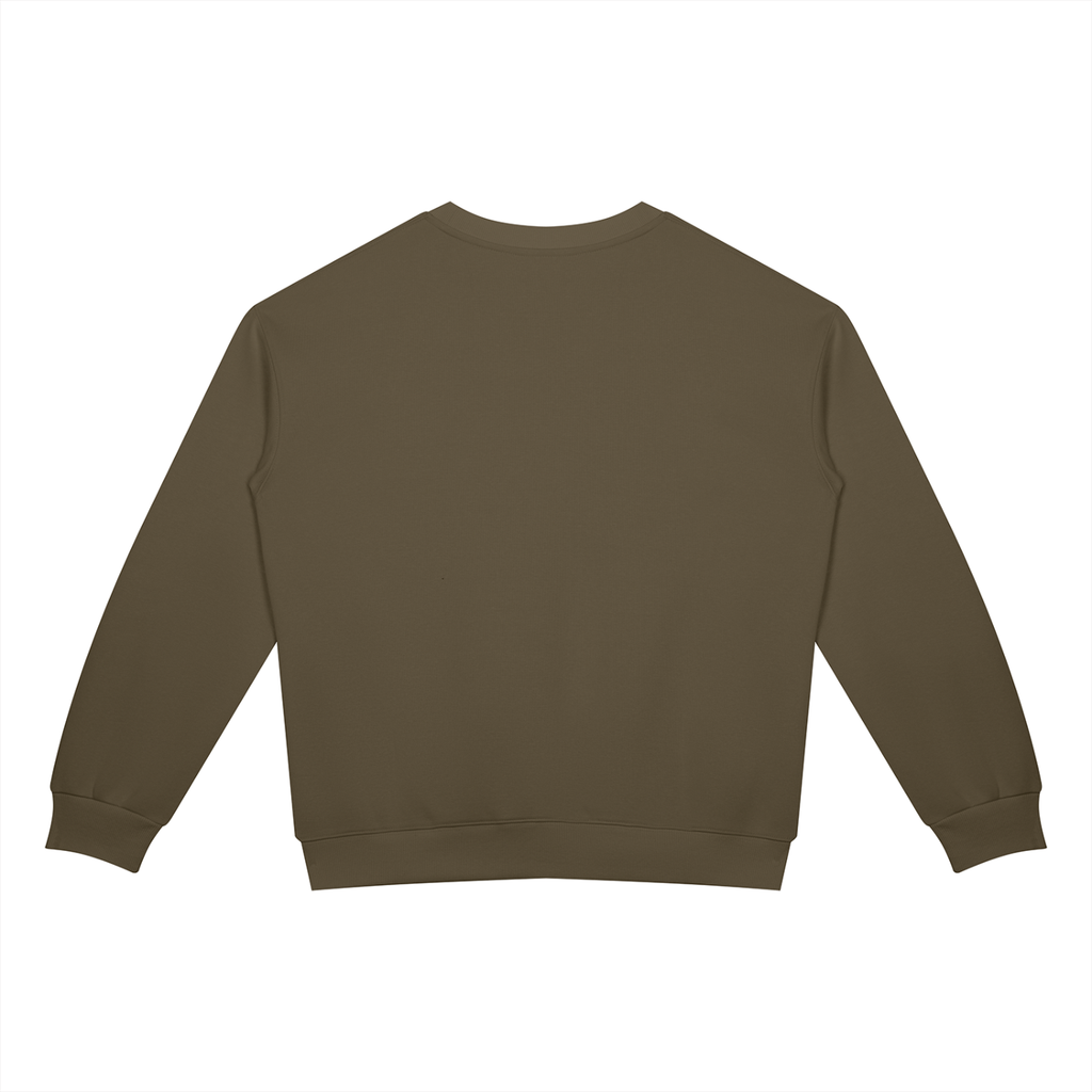 Blackish Green Unisex Drop Shoulder Crewneck Sweatshirt