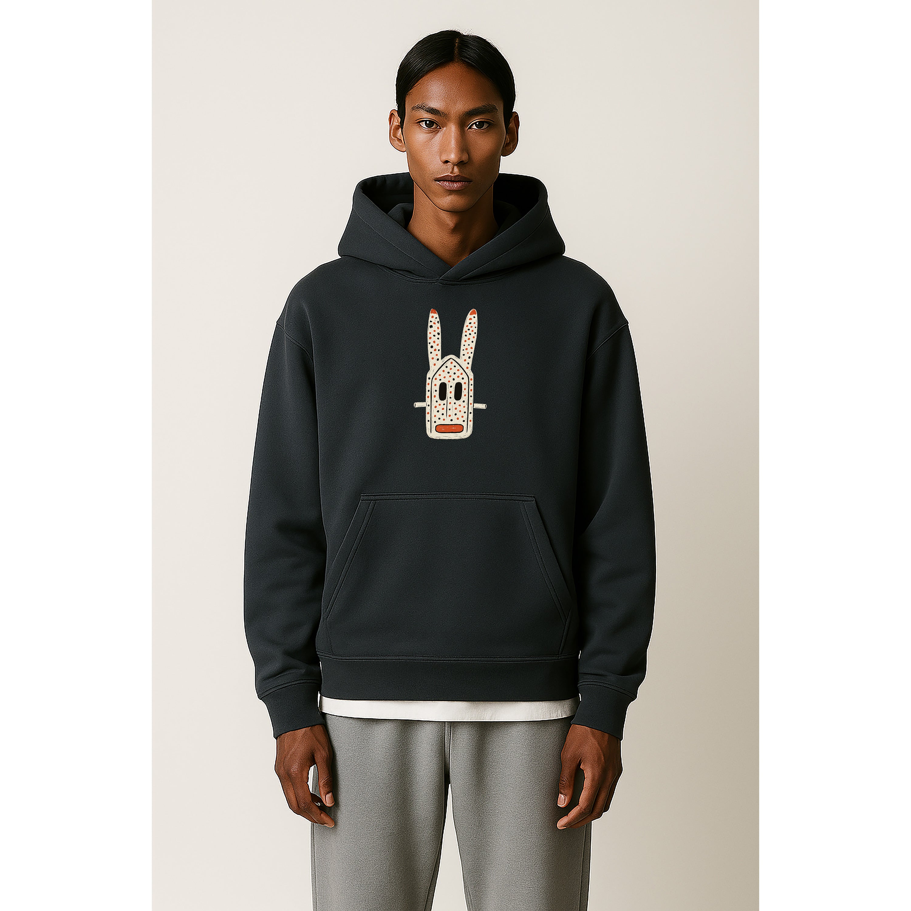 Dogon Rabbit Heavyweight Hoodie | Dark Ash