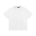 nomad_07 heavyweight white chalk t-shirt with minimalist world and path chest logo